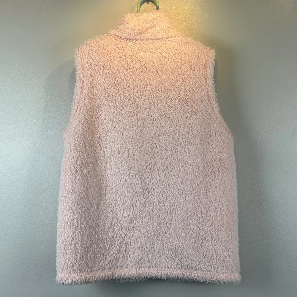 Patagonia Girls Los Gatos Fleece Vest Pink Full Zip XL 14 65490